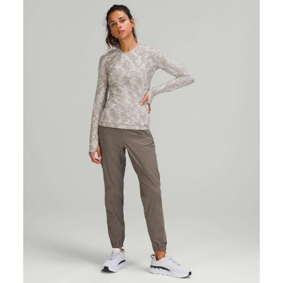 Lululemon Its Rulu Run Long Sleeve Shirt Data Rush Jacquard Size 6 - Picture 4 of 16